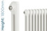 RE-2-1800-TH - Reina Colona White 2 Column Radiator H1800mm x W200mm RE-2-1800-TH - Reina Colona White 2 Column Radiator H1800mm x W200mm